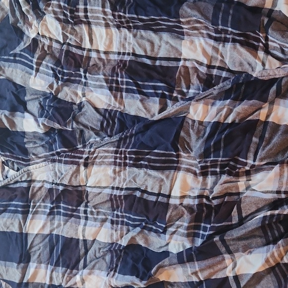 Lane Bryant Blue and White Casual Button Down Shirt - Picture 6 of 8